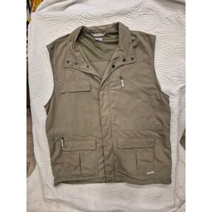 Titanium Mens Vest XL Utility Cargo Outdoor Lightweight Travel Khaki Olive‎